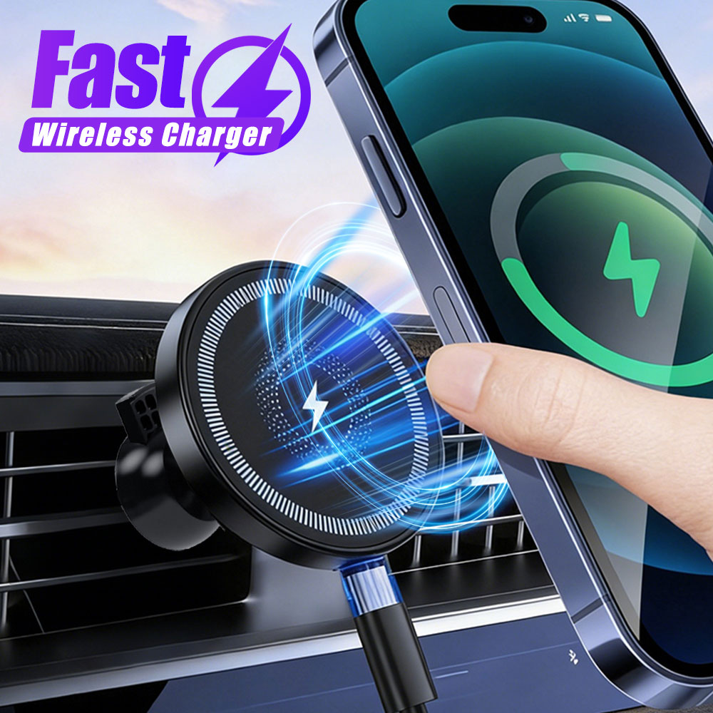 Magnetic Phone Holder For Car Vent - Soporte Magnético Inalámbrico para Coche con