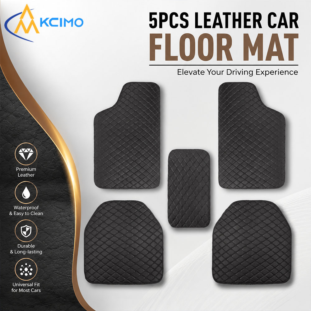 Car Floor Mats Universal Waterproof Leather - Juego de 5 Alfombrillas Universales de