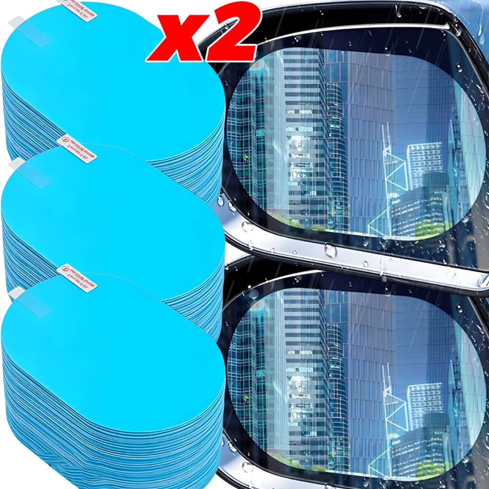 Anti Glare Car Rearview Mirror Film - 2/1 Piezas, Película Protectora Universal Antivaho,