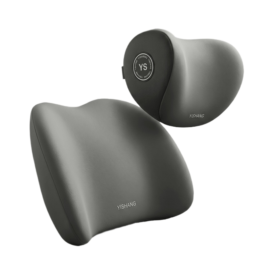 Memory Foam Car Neck Pillow Lumbar Support - Cojín ergonómico para reposacabezas y soporte