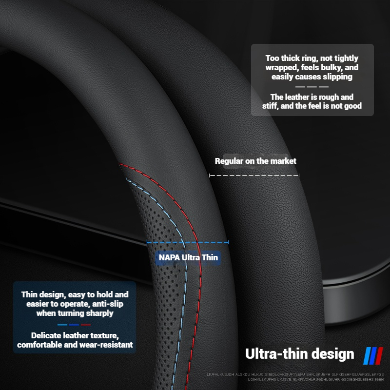 Protector de cuero transpirabl - Car Steering Wheel Cover Anti Slip Breathable reseña y precio