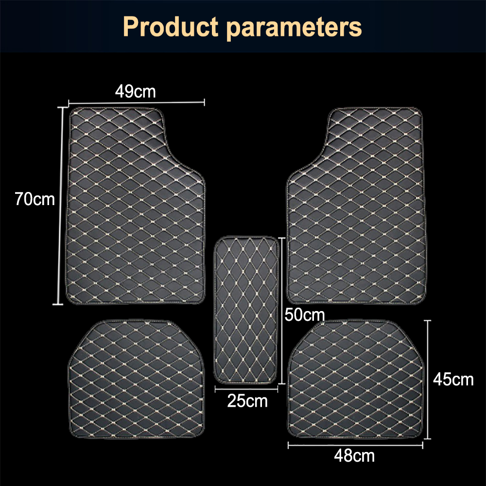 Juego de 5 alfombrillas univer - Car Floor Mats Universal Waterproof Leather reseña y precio