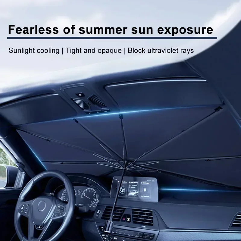 Parasol para Coche, Sombrilla  - Car Sunshade Windshield Umbrella Foldable reseña y precio