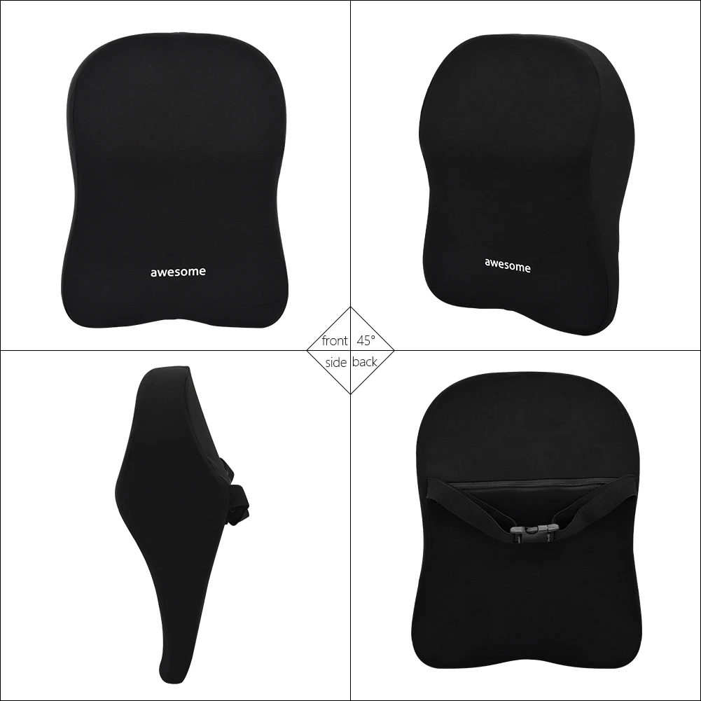 Almohada lumbar para el respal - Memory Foam Car Neck Pillow Lumbar Support reseña y precio