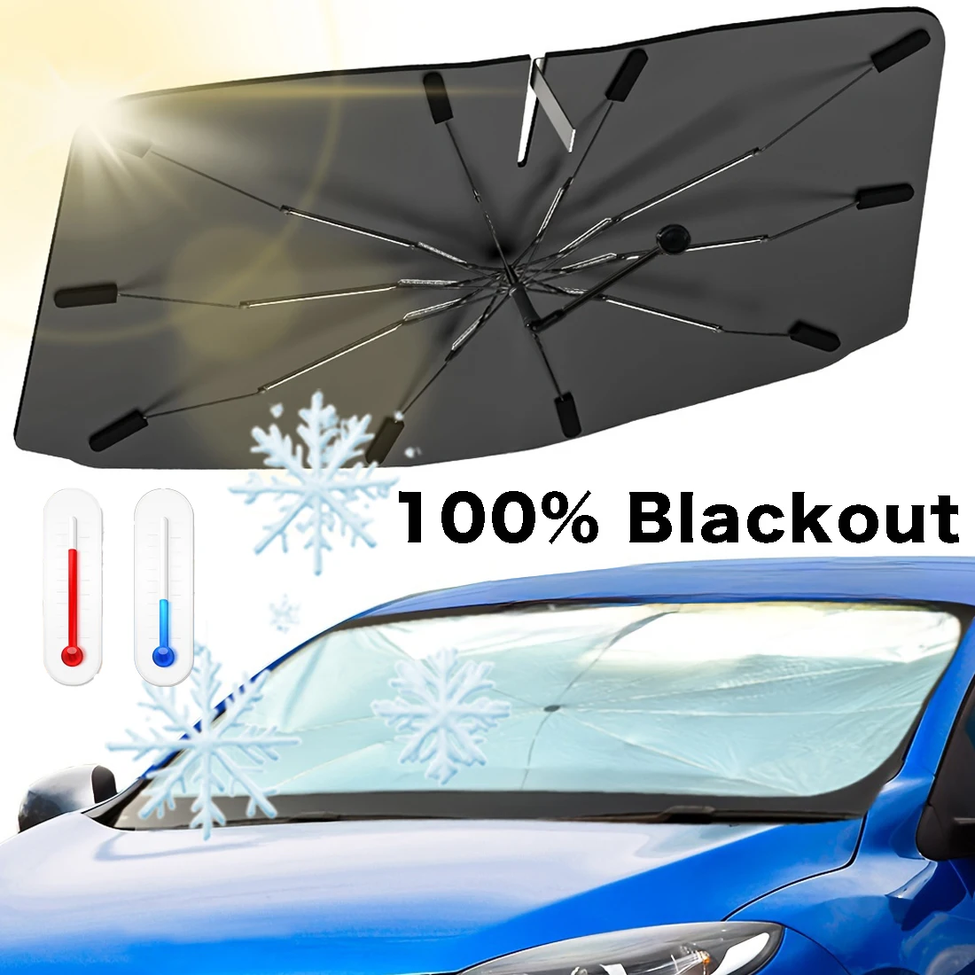 Parasoles Plegables Multiusos  - Car Sunshade Windshield Umbrella Foldable reseña y precio
