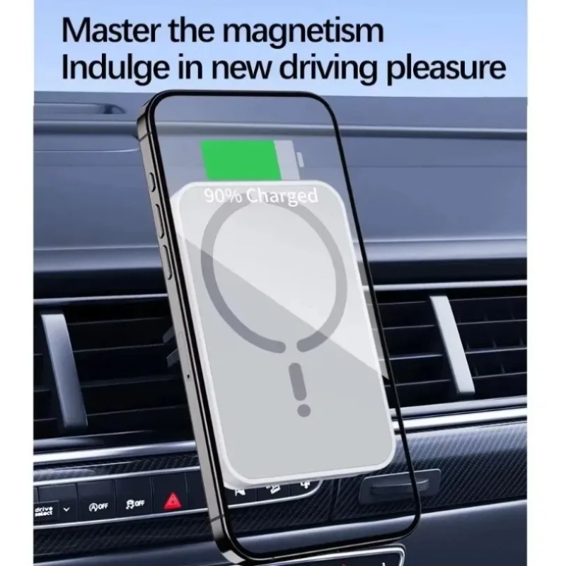 Cargador inalámbrico magnético - Wireless Car Charger Mount Fast Charging reseña y precio