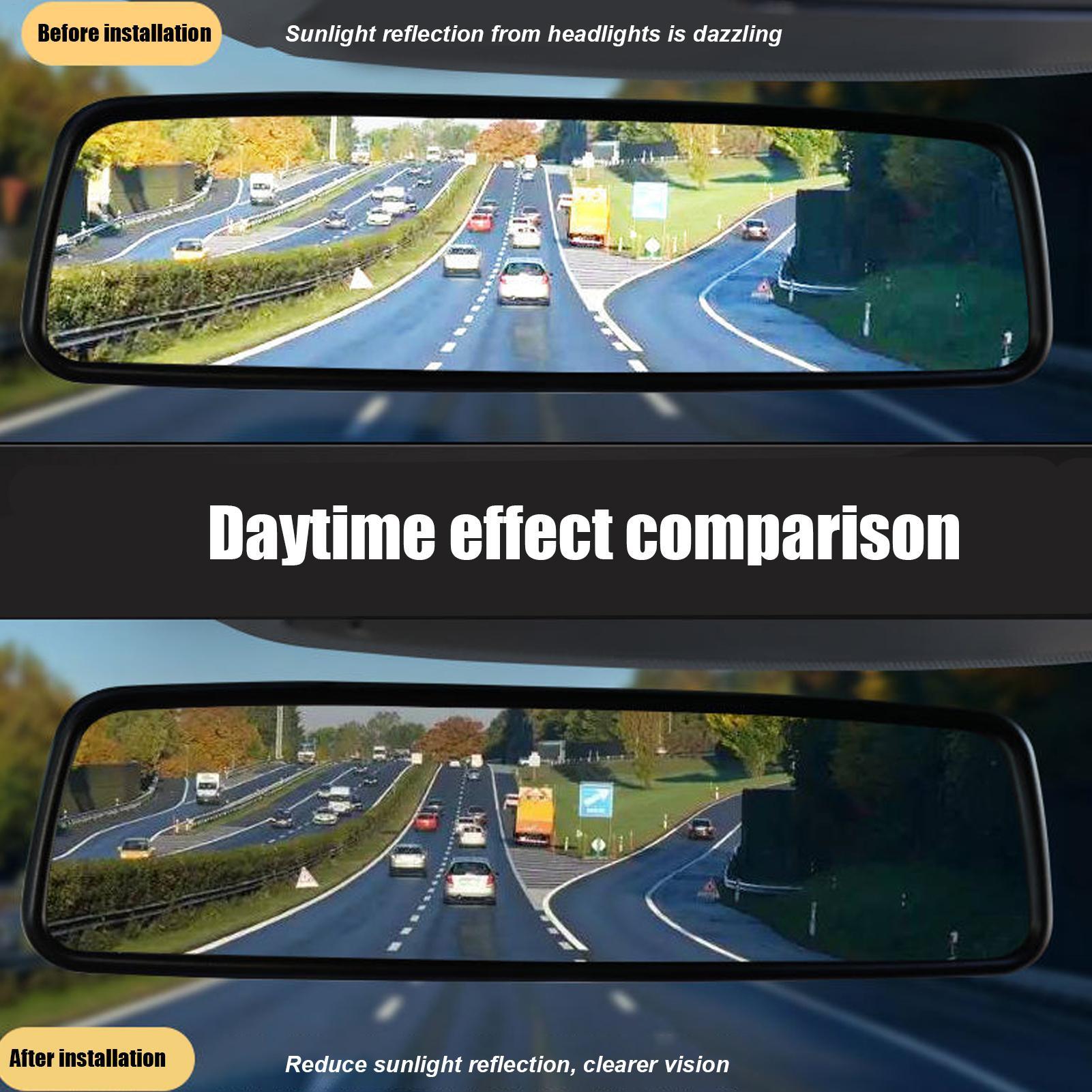 Película antirreflejos y antiv - Anti Glare Car Rearview Mirror Film reseña y precio
