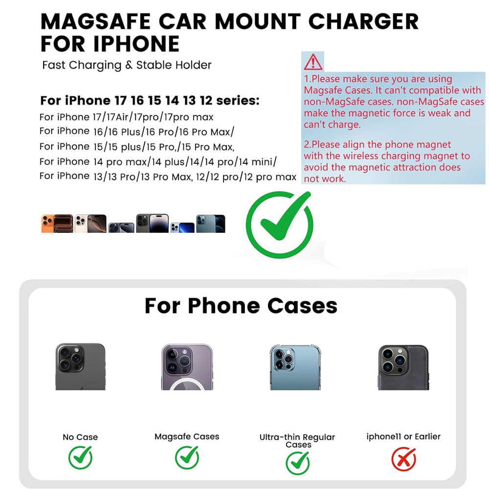 Cargador Inalámbrico Magnético - Wireless Car Charger Mount Fast Charging reseña y precio