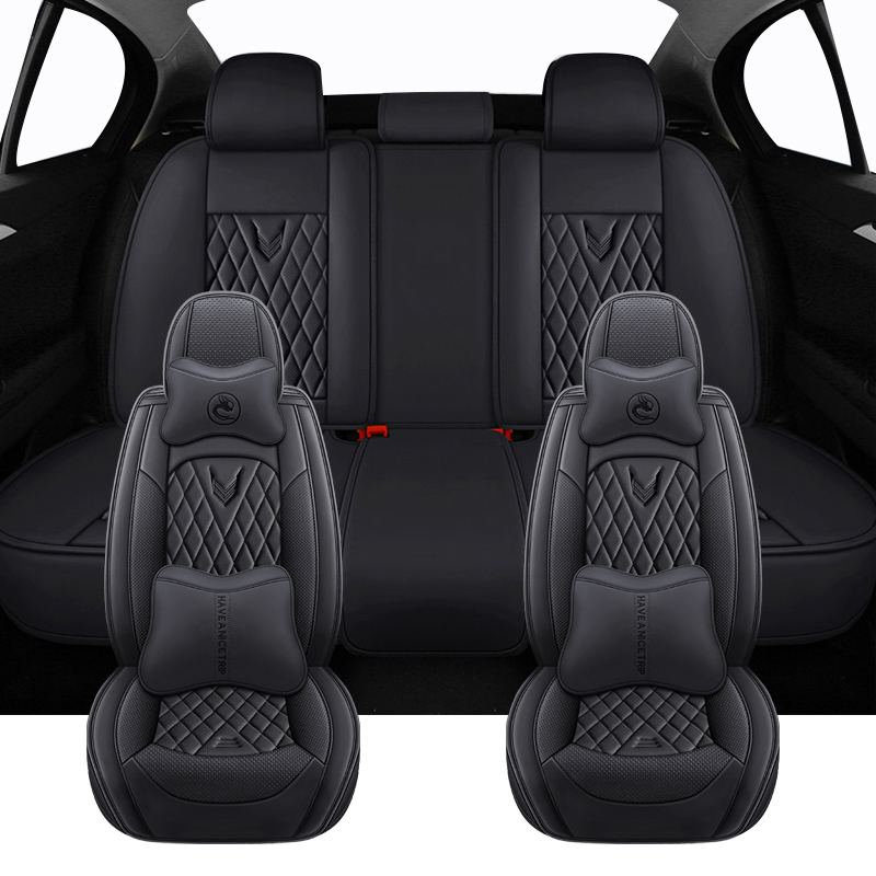 Juego completo de fundas unive - Leather Car Seat Covers Full Set Universal reseña y precio