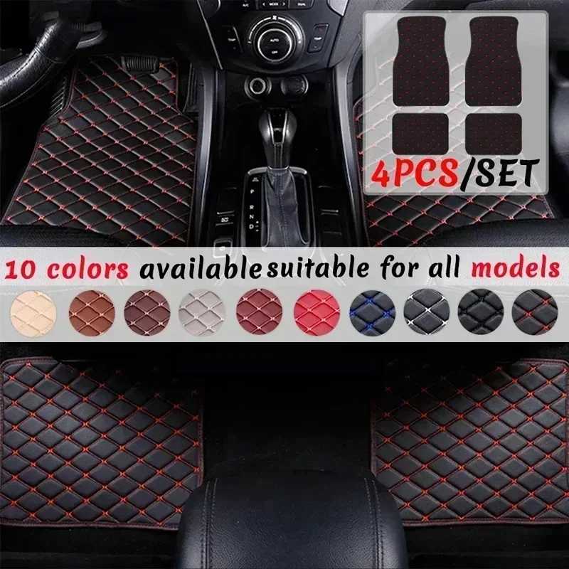 Alfombrillas para Auto, 4 Piez - Car Floor Mats Universal Waterproof Leather reseña y precio