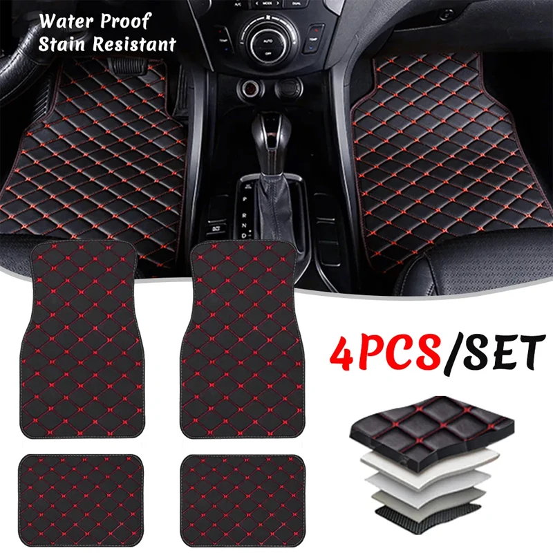 Alfombrillas para el suelo del - Car Floor Mats Universal Waterproof Leather reseña y precio
